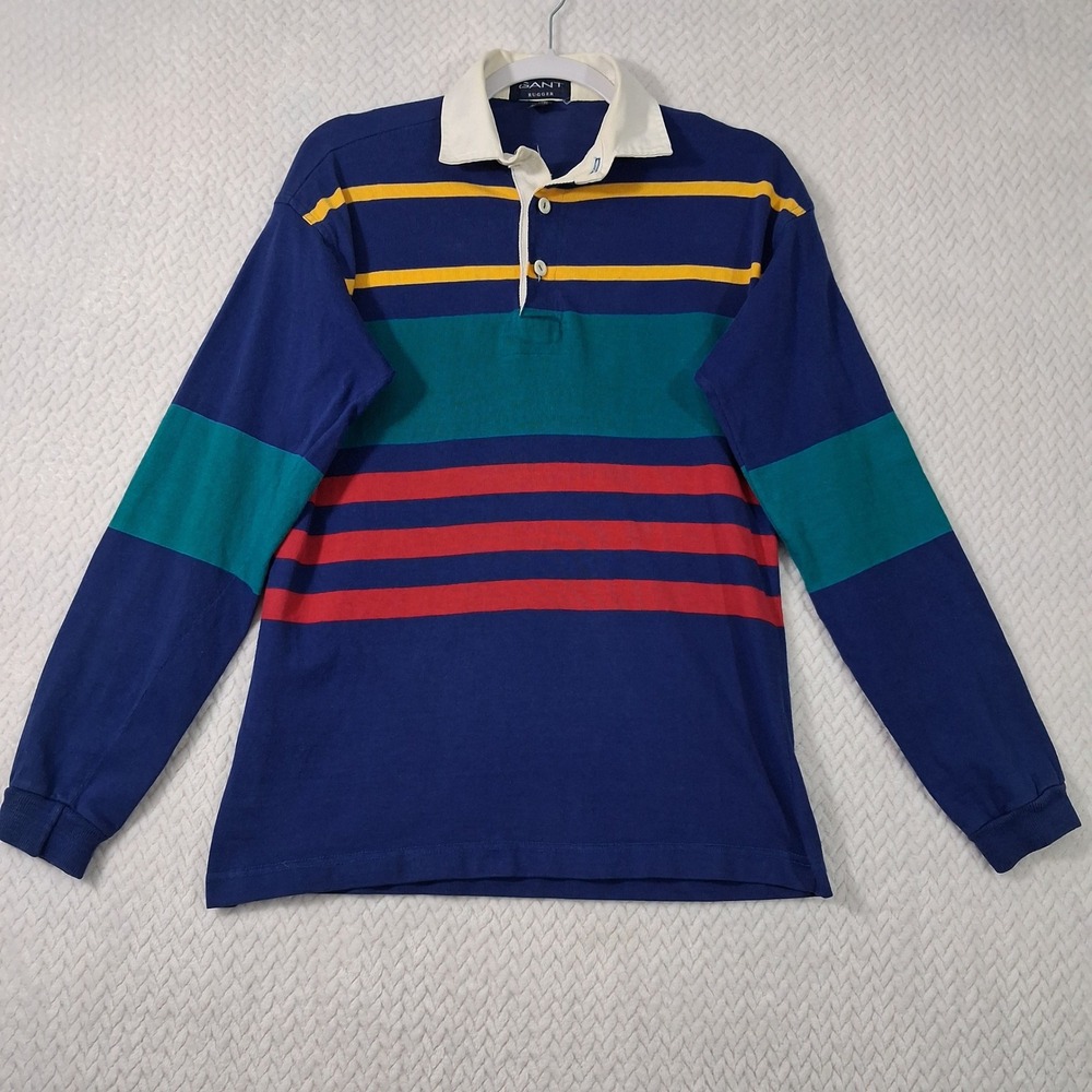 Gant Rugger Rugby Shirt Men Measures As XS Multicolor Made In USA